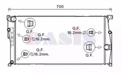 AKS DASIS 050074n -  Радиатор, охлаждение двигателя